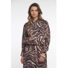 RINO & PELLE Damen Bluse Auda.7002621 – Langarmbluse im Brown‑Zebra Print 38