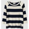 SANI BLU Damen Sweatshirt 9026 – Maritimer Streifen‑Pullover in Navy/Weiß mit Herz‑Detail 40