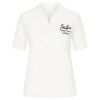 SANI BLU Damen Shirt 9050 – Polo‑Style Kurzarmshirt „Pacific Sunset Beach Waves“ in Weiß 38