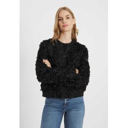 FRIEDA & FREDDIES Damen Jacke 261704 – 3D‑Blüten Bomberjacke in Schwarz 42