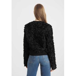 FRIEDA & FREDDIES Damen Jacke 261704 – 3D‑Blüten Bomberjacke in Schwarz 42