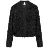 FRIEDA & FREDDIES Damen Jacke 261704 – 3D‑Blüten Bomberjacke in Schwarz 42