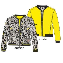 FRIEDA & FREDDIES Damen Blouson 261737 – Wende‑Blouson mit Leo‑Print 42
