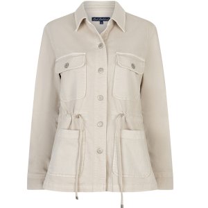 RED BUTTON Damen Robie Jacket SRB4883 – Utility‑Jacke mit Tunnelzug in sandigem Beige L
