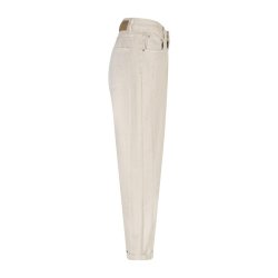 RED BUTTON Damen Hose SRB4958 Caitlina Sidepatch – Relaxed‑Fit Hose in sandigem Beige 40