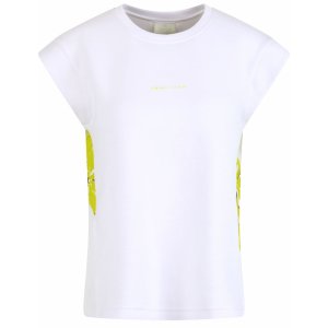SPORTALM Damen Shirt 400240 – Weißes Frontshirt mit Plissee-Rückseite