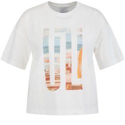 SPORTALM Damen T-Shirt 250329  – Ecru Baumwoll-Shirt mit Frontprint 38