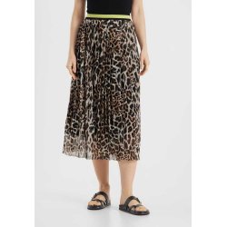 FRIEDA & FREDDIES Damen Rock 2614033 – Plissee-Midirock im Leo-Print