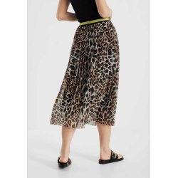 FRIEDA & FREDDIES Damen Rock 2614033 – Plissee-Midirock im Leo-Print