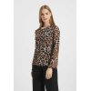 FRIEDA&FREDDIES Damen Longsleeve 261231 – Transparentes Mesh-Longsleeve mit Leopardenprint 42