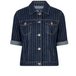 RED BUTTON Damen Jacke SRB4835 – Short Sleeve Denim...