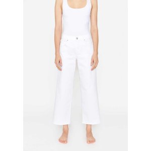 ANGELS Damen Jeans Linn Boho 332-660626-70– Weißer Cropped Wide‑Leg Denim