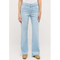 ANGELS Damen Jeans Liz City 332‑256530‑3558 – Hellblaue Straight‑Fit Jeans mit Doppelgürtel‑Detail