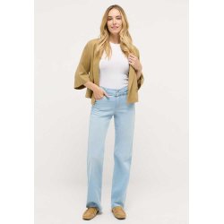 ANGELS Damen Jeans Liz City 332‑256530‑3558 – Hellblaue Straight‑Fit Jeans mit Doppelgürtel‑Detail 38