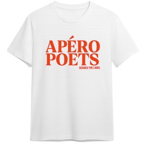 SENSES The Label T‑Shirt SE2503‑3255‑11 – „Apéro Poets“ Printshirt in Optic White