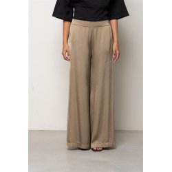 KAOS Palazzo Hose SPJAR001 – Weit geschnittene Viskose‑Hose in Wüstenbraun