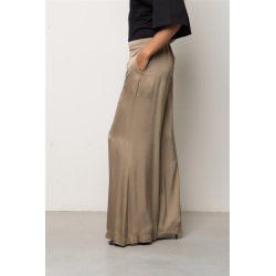 KAOS Palazzo Hose SPJAR001 – Weit geschnittene Viskose‑Hose in Wüstenbraun