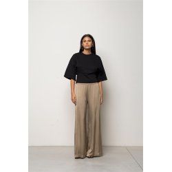 KAOS Palazzo Hose SPJAR001 – Weit geschnittene Viskose‑Hose in Wüstenbraun S