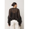 KAOS Bluse SPJCF005 – Volant‑Chiffonbluse in der Farbe Moro S