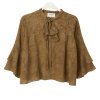 KAOS Bluse SP1GX038 – Strukturierte Volant‑Bluse in Deserto XS