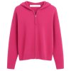 ABSOLUT CASHMERE AF3Q000WSC – Zip‑Hoodie aus Cashmere in Pink L