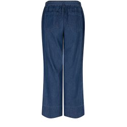 RED BUTTON Damenhose SRB4925 Conny – Palazzo Denim in Rinse‑Waschung mit Bindegürtel