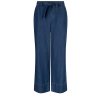 RED BUTTON Damenhose SRB4925 Conny – Palazzo Denim in Rinse‑Waschung mit Bindegürtel