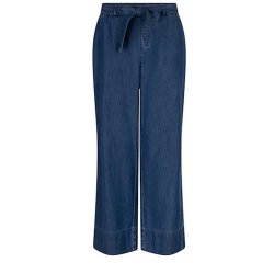 RED BUTTON Damenhose SRB4925 Conny – Palazzo Denim in Rinse‑Waschung mit Bindegürtel 42