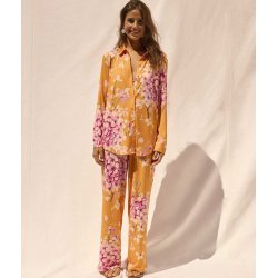 MISS LAGOTTE Palazzo Hose 0096982‑0273 – Floral Print Pants in Orange Red 38
