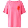 MISS LAGOTTE T‑Shirt 0097077‑3326 – Pinkes Statement‑Shirt mit Brush‑Print 34