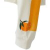 MISS LAGOTTE Sweatshirt 0097076‑1088 – Whitecup „Prosecco“ Print & Orange‑Stickerei