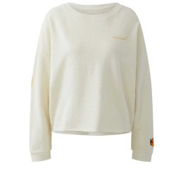 MISS LAGOTTE Sweatshirt 0097076‑1088 – Whitecup „Prosecco“ Print & Orange‑Stickerei 38