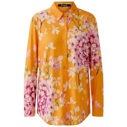 MISS LAGOTTE Bluse 0097044‑0273 – Langarmbluse mit floralem Print in Orange/Pink 44