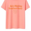 MISS LAGOTTE T‑Shirt 0097035‑2632 – Pinkes Sommer‑Shirt mit Orangen‑Brustmotiv & großem Rückenprint 40