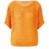 MISS LAGOTTE Pullover 0097057‑2728 – Grob gehäkelter Strickpullover in leuchtendem Orange