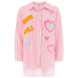 ZWILLINGSHERZ Oversize Bluse 2024AAW_022 – Baumwollbluse „Streifen & Rock and Roll“