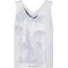 SPORTALM Damen Top 250359 – Bedrucktes V-Neck Top in Weiß