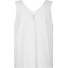 SPORTALM Damen Top 250359 – Bedrucktes V-Neck Top in Weiß