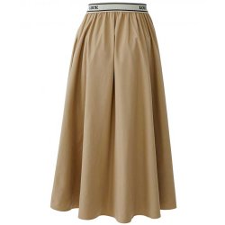 MISS LAGOTTE Damen Rock 970220 – Midirock in Golden Sand mit LOVE-Bund 38