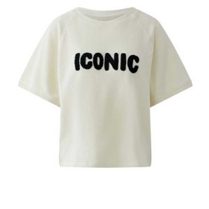 MISS LAGOTTE Damen Sweat 97075‑1088 – Kurzarm-Sweatshirt ICONIC in Whitecap Gray