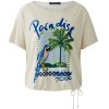MISS LAGOTTE Damen T-Shirt 97032 – Printshirt lt blue green
