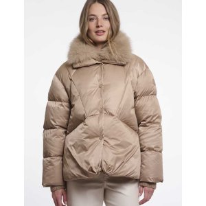 RINO & PELLE Damen Steppjacke Sigi 7002612 – Gepolsterter Double‑Layer‑Coat mit abnehmbarem Kragen 38