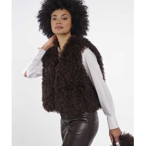 RINO & PELLE Damen Weste Sensy 7002612 – Kuschelige Faux‑Fur Weste 42