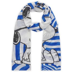 CODELLO Schal Peanuts™ 61S0077 – Leichter Print‑Schal in Blau/Weiß