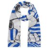 CODELLO Schal Peanuts™ 61S0077 – Leichter Print‑Schal in Blau/Weiß