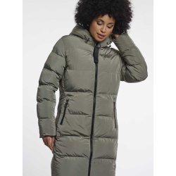 RINO & PELLE Damen Steppmantel Jade 7002612 – Langer Padded Coat mit Kapuze in Misty Basil