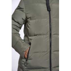 RINO & PELLE Damen Steppmantel Jade 7002612 – Langer Padded Coat mit Kapuze in Misty Basil