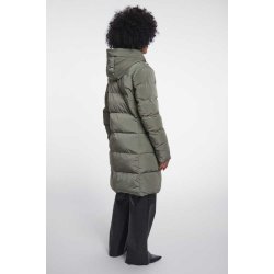RINO & PELLE Damen Steppmantel Jade 7002612 – Langer Padded Coat mit Kapuze in Misty Basil