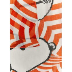 CODELLO Damen Tuch Peanuts 61S0077‑RED2 – Leichtes Schal‑Tuch mit Peanuts Print in Rot