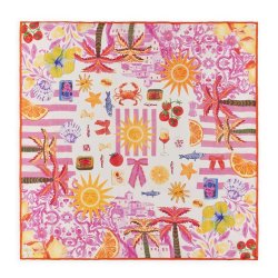 CODELLO Damen Tuch Printed Square Silk Sun –...